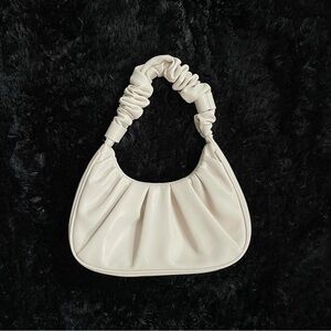 PrettyLittleThing Cream Ruched Shoulder Bag